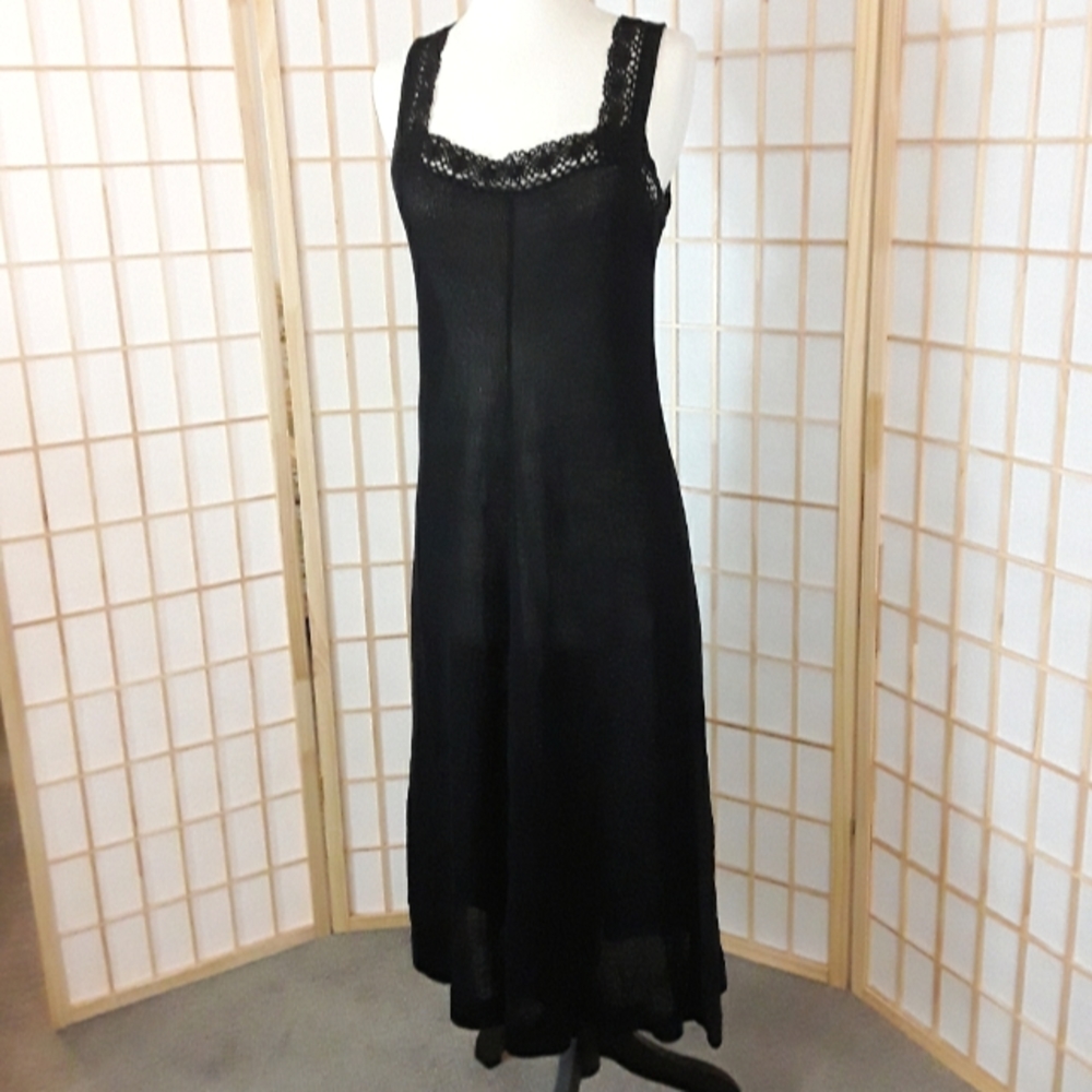 Vintage Black Knit Lace Francesca for Damon Dress 12